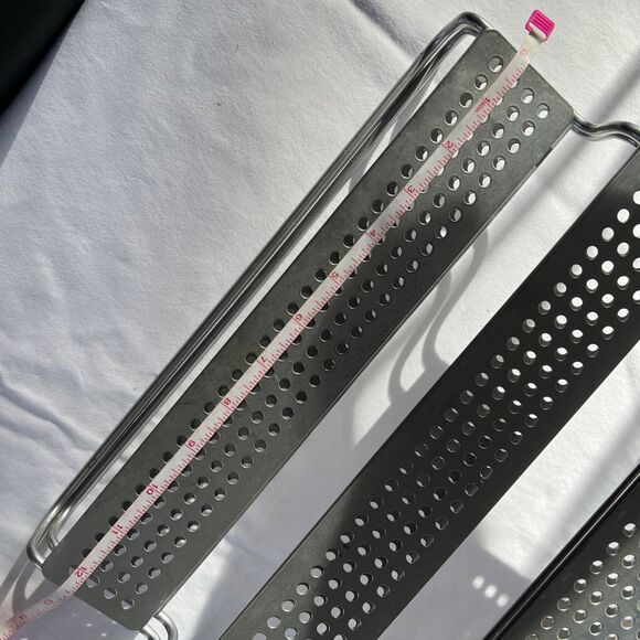 Metal Multi Level Spice Shelf Rack Organizer Silver Tone Metal Free Standing - Picture 13 of 15